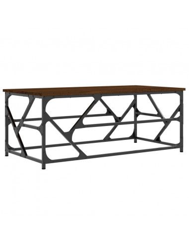 Tavolino Salotto Rovere Marrone 100x50x40cm Legno Multistrato