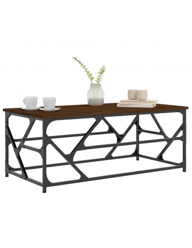 Tavolino Salotto Rovere Marrone 100x50x40cm Legno Multistrato