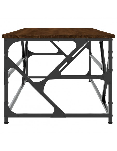 Tavolino Salotto Rovere Marrone 100x50x40cm Legno Multistrato