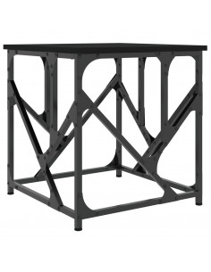 Tavolino da Salotto Nero 45x45x47,5 cm in Legno Multistrato 2