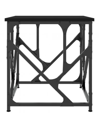 Tavolino da Salotto Nero 45x45x47,5 cm in Legno Multistrato