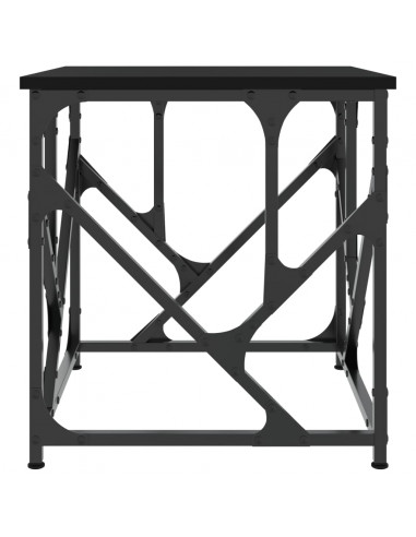 Tavolino da Salotto Nero 45x45x47,5 cm in Legno Multistrato