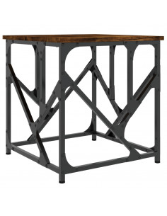 Tavolino da Salotto Rovere Fumo 45x45x47,5 cm Legno Multistrato 2