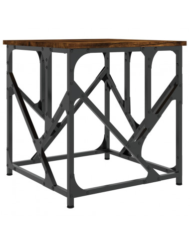 Tavolino da Salotto Rovere Fumo 45x45x47,5 cm Legno Multistrato