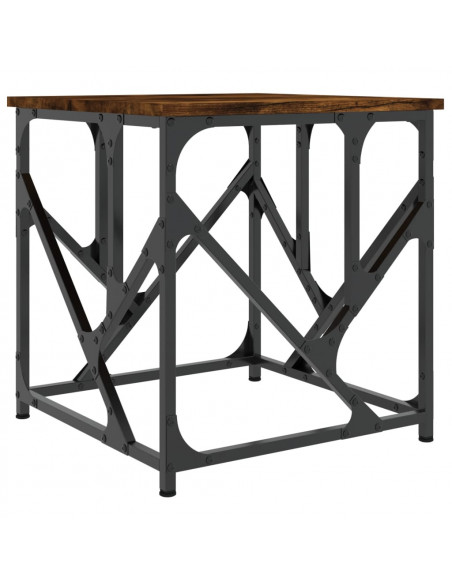 Tavolino da Salotto Rovere Fumo 45x45x47,5 cm Legno Multistrato