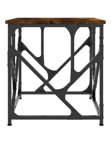 Tavolino da Salotto Rovere Fumo 45x45x47,5 cm Legno Multistrato