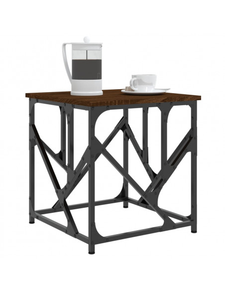 Tavolino Salotto Rovere Marrone 45x45x47,5 cm Legno Multistrato