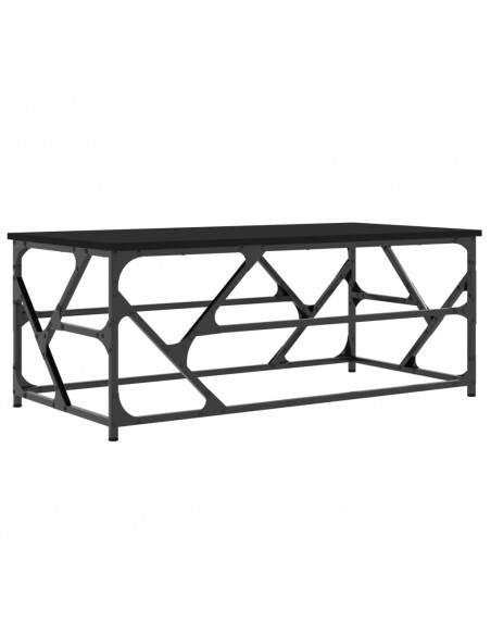 Tavolino Salotto Nero 100x50x40cm Legno Multistrato