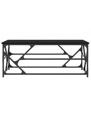 Tavolino Salotto Nero 100x50x40cm Legno Multistrato