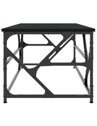 Tavolino Salotto Nero 100x50x40cm Legno Multistrato