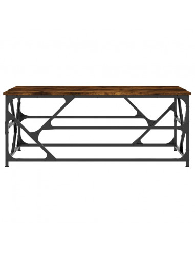 Tavolino da Salotto Rovere Fumo 100x50x40 cm Legno Multistrato