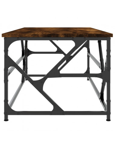 Tavolino da Salotto Rovere Fumo 100x50x40 cm Legno Multistrato