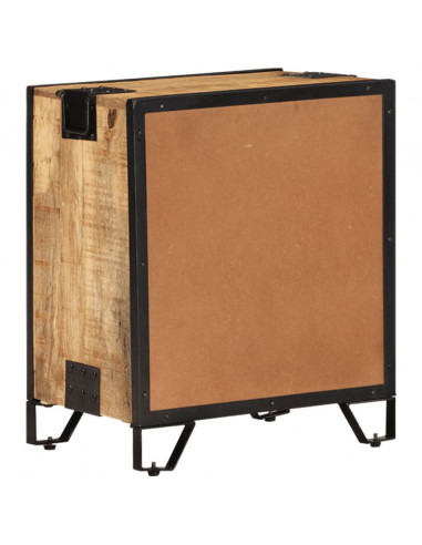Comodino 43x30x51 in Legno Massello di Mango Grezzo