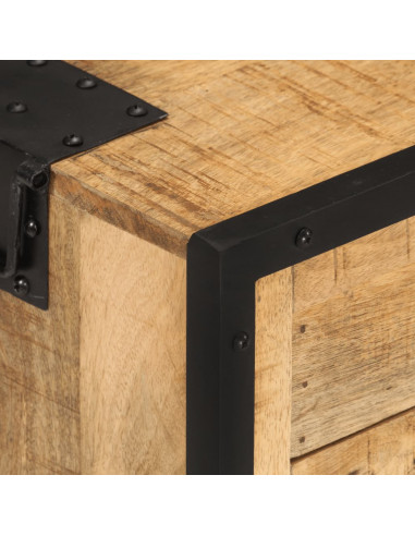 Comodino 43x30x51 in Legno Massello di Mango Grezzo