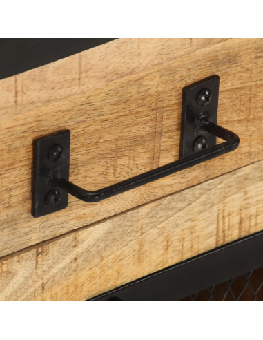 Comodino 43x30x51 in Legno Massello di Mango Grezzo