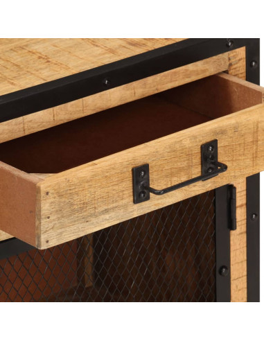 Comodino 43x30x51 in Legno Massello di Mango Grezzo