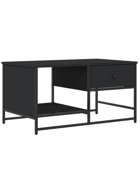 Tavolino da Salotto Nero 85,5x51x45 cm in Legno Multistrato