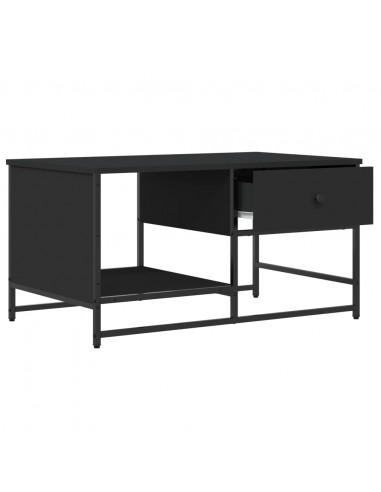 Tavolino da Salotto Nero 85,5x51x45 cm in Legno Multistrato