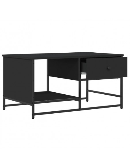 Tavolino da Salotto Nero 85,5x51x45 cm in Legno Multistrato