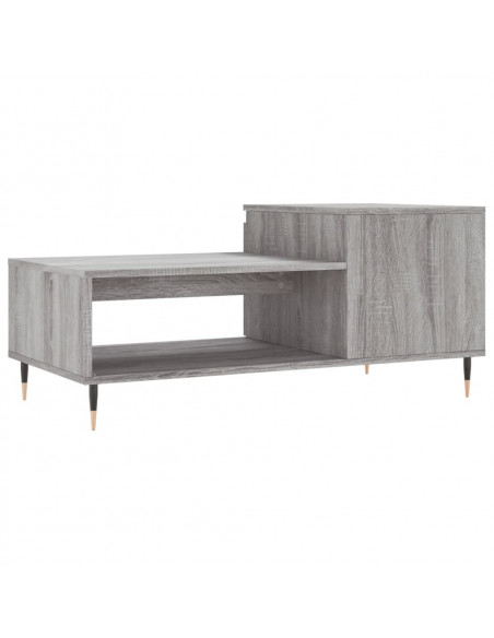 Tavolino da Salotto grigio sonoma 100x50x45cm Legno Multistrato