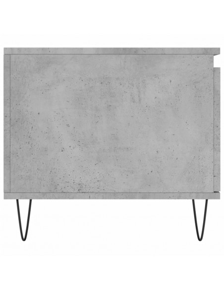 Tavolino Salotto Grigio Cemento 100x50x45 cm Legno Multistrato