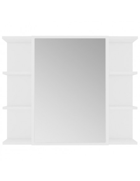 Set Mobili da Bagno 3 pz Bianco in Truciolato