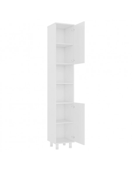 Set Mobili da Bagno 3 pz Bianco in Truciolato