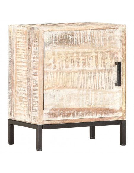 Comodino 40x30x50 cm in Legno Massello di Acacia