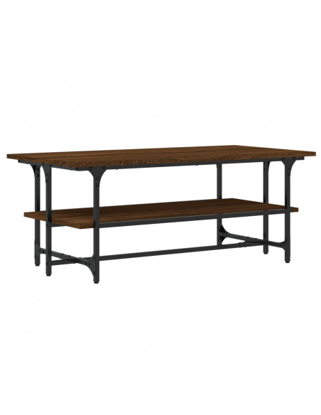 Tavolino Salotto Rovere Marrone 100x50x40cm Legno Multistrato