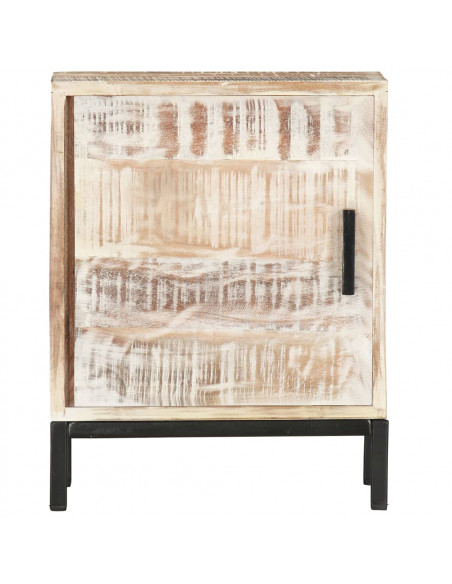 Comodino 40x30x50 cm in Legno Massello di Acacia