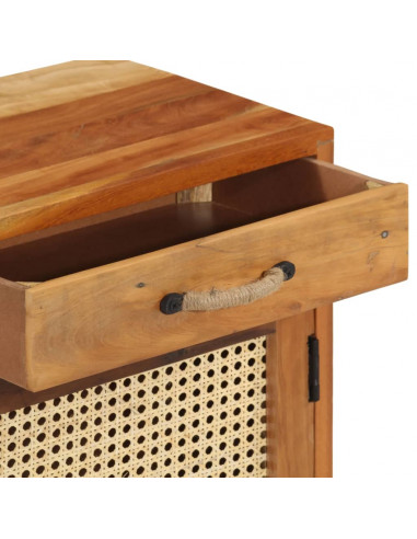 Comodino 40x30x50 cm in Legno Massello di Recupero