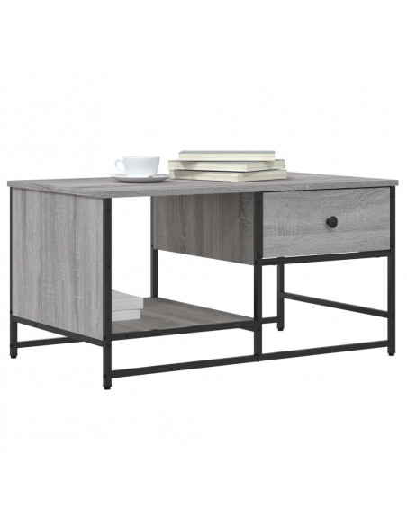Tavolino Salotto Grigio Sonoma 85,5x51x45 cm Legno Multistrato