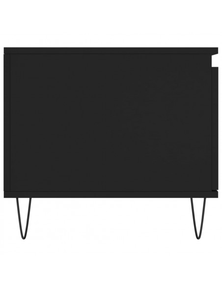 Tavolino da Salotto Nero 100x50x45 cm in Legno Multistrato