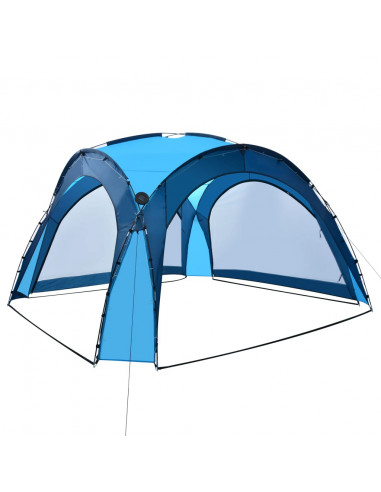 Tenda per Feste con LED e 4 Pareti 3,6x3,6x2,3 m Blu