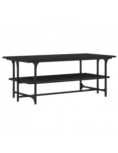 Tavolino Salotto Nero 100x50x40cm Legno Multistrato