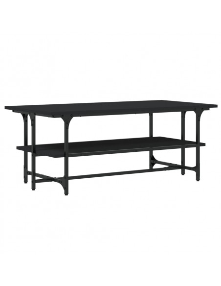 Tavolino Salotto Nero 100x50x40cm Legno Multistrato