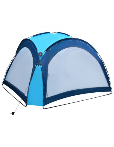 Tenda per Feste con LED e 4 Pareti 3,6x3,6x2,3 m Blu