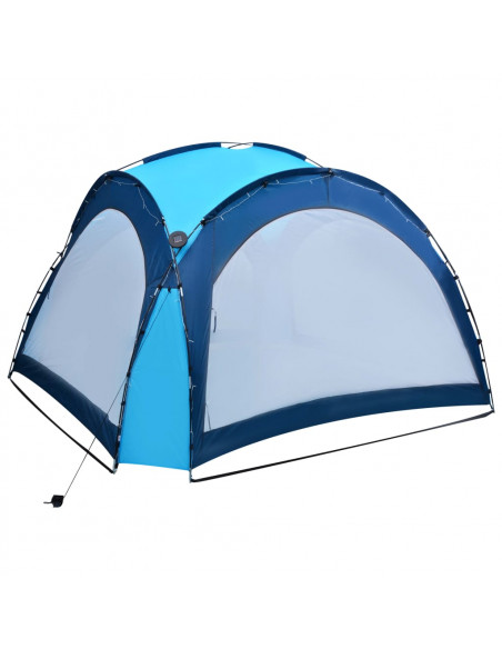 Tenda per Feste con LED e 4 Pareti 3,6x3,6x2,3 m Blu