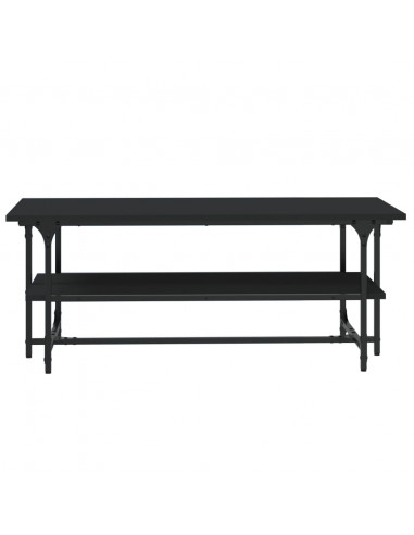 Tavolino Salotto Nero 100x50x40cm Legno Multistrato