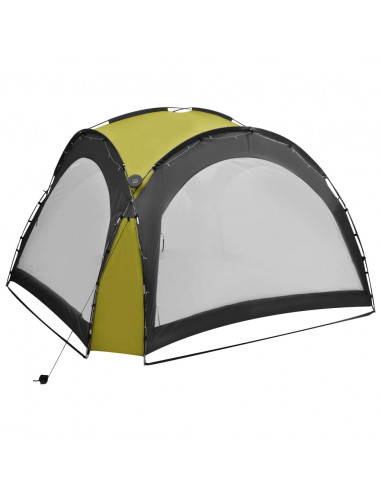 Tenda per Feste con LED e 4 Pareti 3,6x3,6x2,3 m Verde