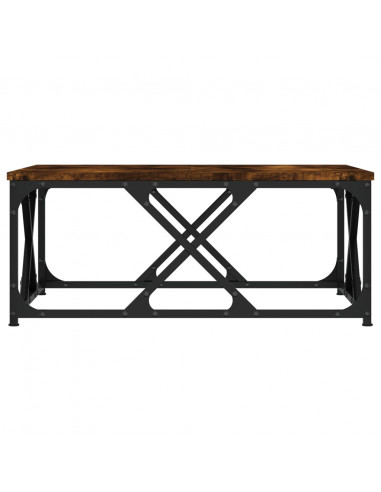 Tavolino da Salotto Rovere Fumo 70x70x30cm in Legno Multistrato