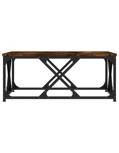 Tavolino da Salotto Rovere Fumo 70x70x30cm in Legno Multistrato