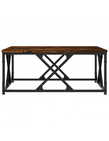 Tavolino da Salotto Rovere Fumo 70x70x30cm in Legno Multistrato