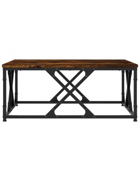 Tavolino da Salotto Rovere Fumo 70x70x30cm in Legno Multistrato