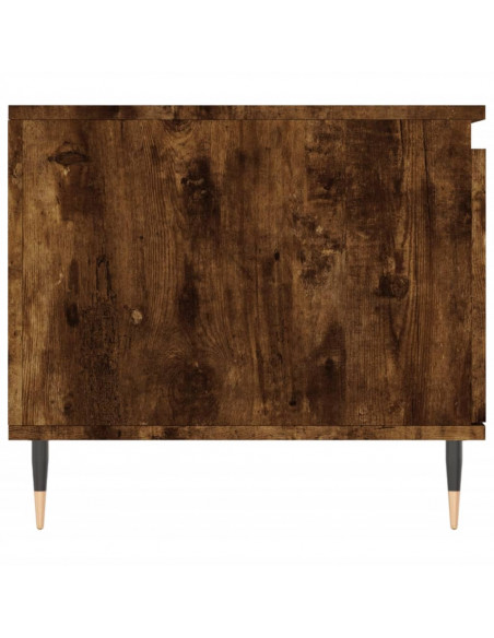 Tavolino da Salotto Rovere Fumo 100x50x45 cm Legno Multistrato