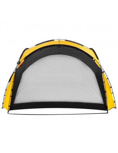 Tenda per Feste con LED e 4 Pareti 3,6x3,6x2,3 m Gialla