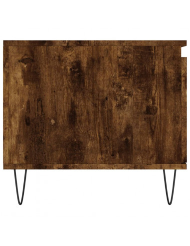 Tavolino da Salotto Rovere Fumo 100x50x45 cm Legno Multistrato