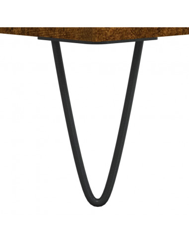 Tavolino da Salotto Rovere Fumo 100x50x45 cm Legno Multistrato