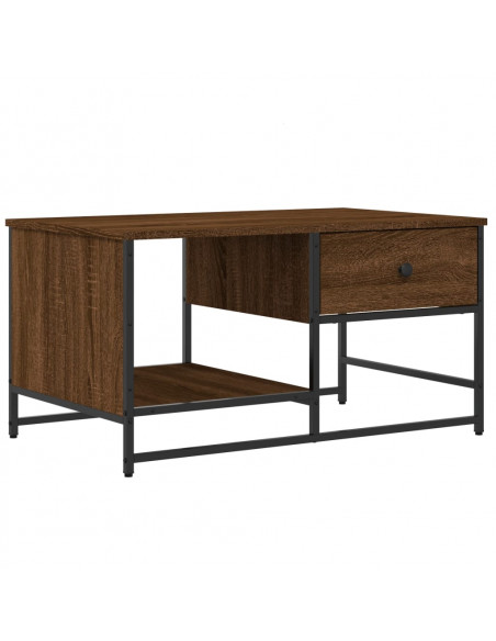 Tavolino Salotto Rovere Marrone 85,5x51x45 cm Legno Multistrato