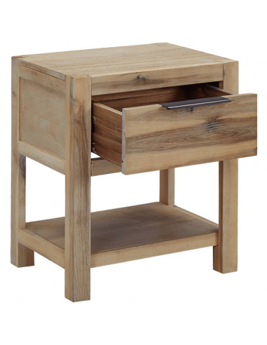 Comodini con Cassetti 2 pz 40x30x48 cm Legno Massello di Acacia